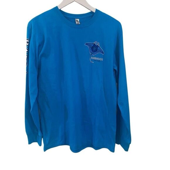 Fox Barbados Jellyfish Graphic Long Sleeve Tee – Blue, Size M EUC - Picture 1 of 6